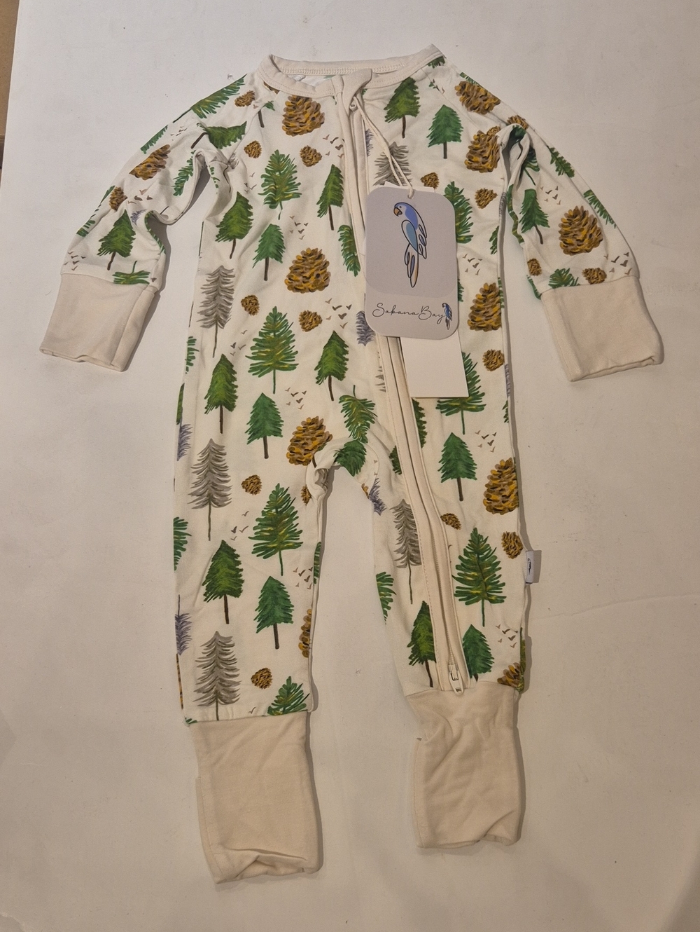 Bamboo Baby Zipped Romper 0-3 Months BC Forest-Sabana Bay